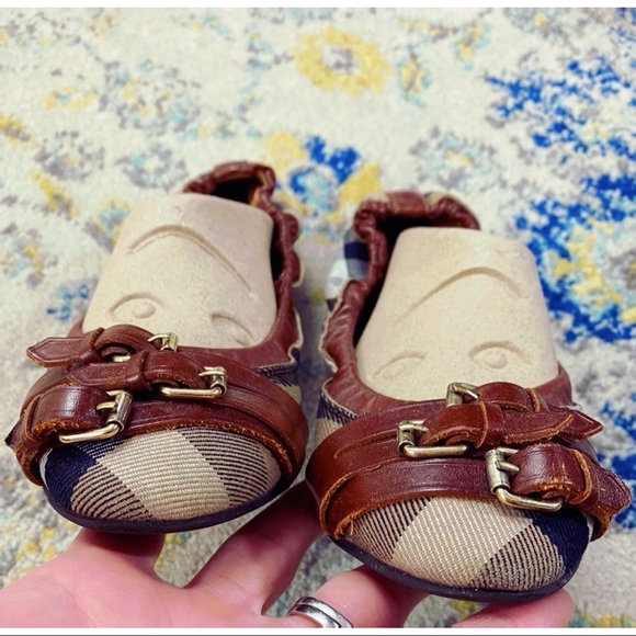 Burberry Ballerina Flats Bridle Housecheck Falcony - Picture 3 of 5